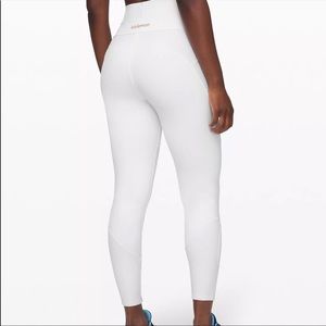 Lululemon New Ambition tight 28’ white. Thick and very forgiving